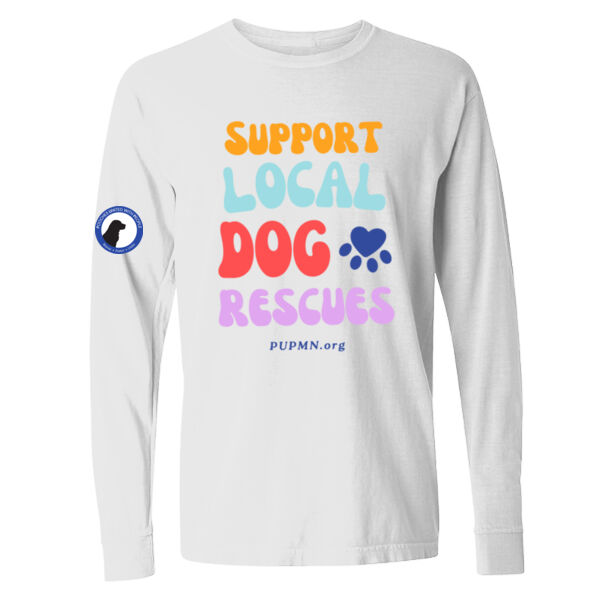 Comfort Colors Unisex Garment-Dyed Heavyweight Long Sleeve T-Shirt - Printed Logos Thumbnail